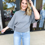 Fall's Favorite Sweater Top - Grey-230 Sweaters/Cardis-FATE-July & June Women's Fashion Boutique Located in San Antonio, Texas