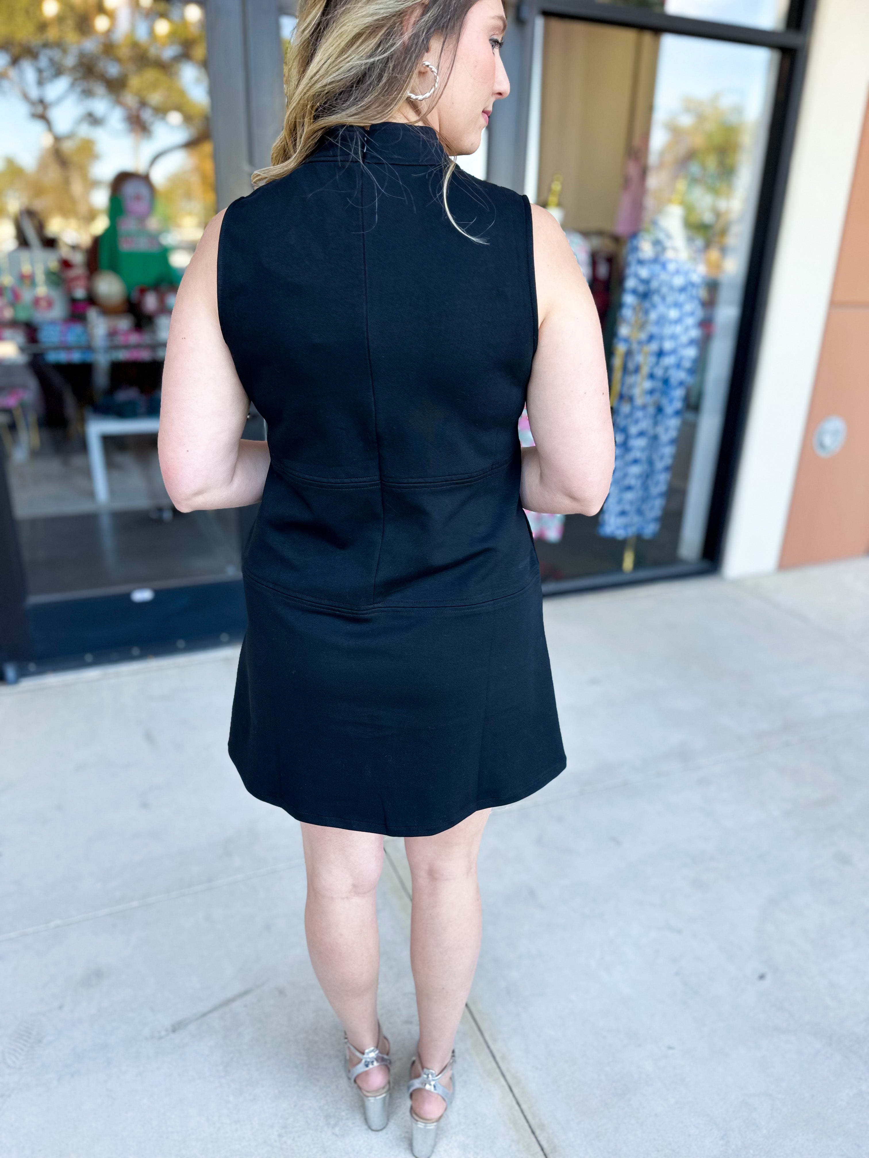 THML - Black Chic Mini Dress-510 Mini-THML-July & June Women's Fashion Boutique Located in San Antonio, Texas