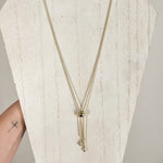Natalie Wood - Drift Lariat Necklace - Gold-110 Jewelry & Hair-Natalie Wood-July & June Women's Fashion Boutique Located in San Antonio, Texas