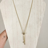 Natalie Wood - Drift Lariat Necklace - Gold-110 Jewelry & Hair-Natalie Wood-July & June Women's Fashion Boutique Located in San Antonio, Texas