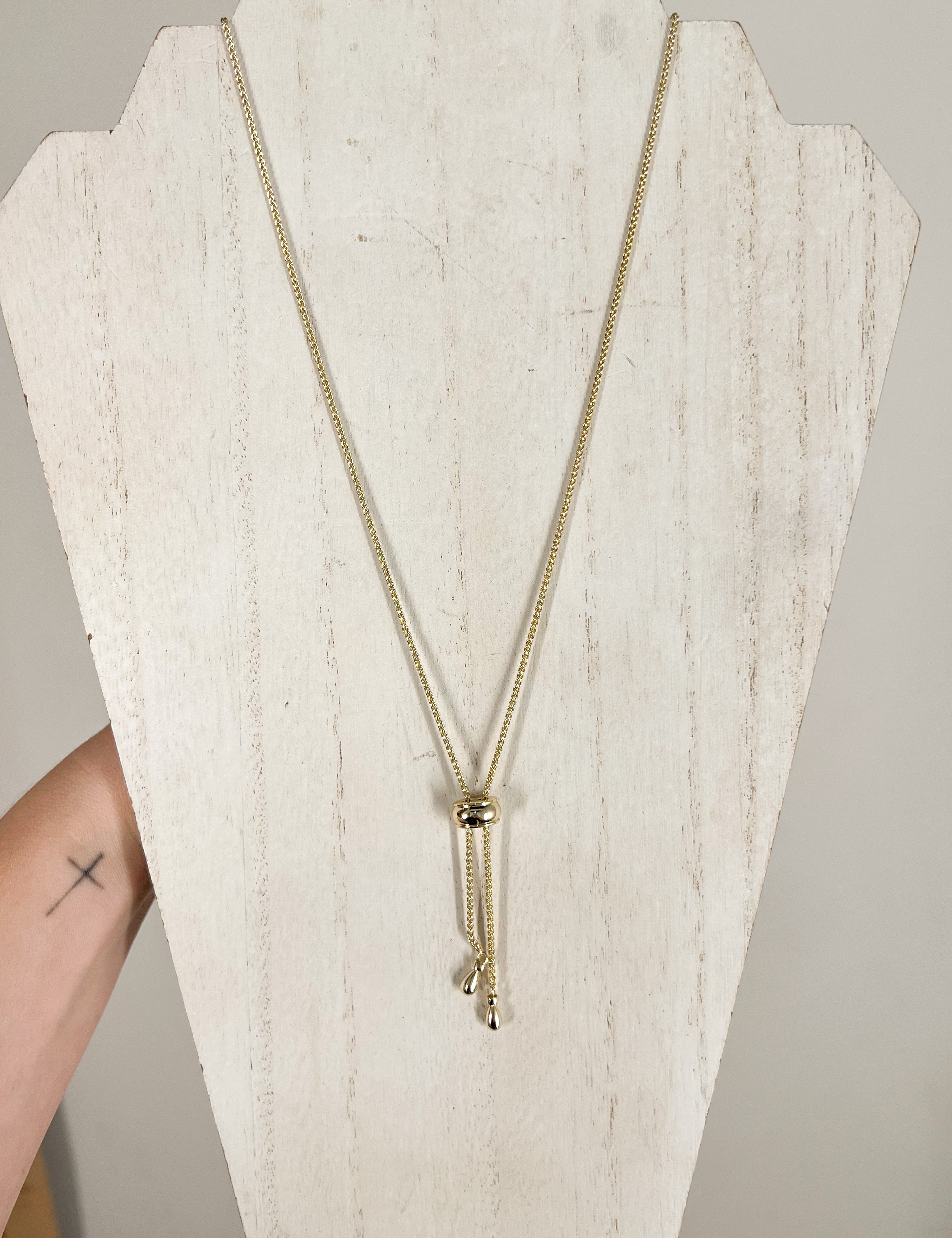 Natalie Wood - Drift Lariat Necklace - Gold-110 Jewelry & Hair-Natalie Wood-July & June Women's Fashion Boutique Located in San Antonio, Texas