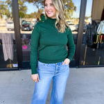 Classic Turtleneck Sweater Top - Hunter Green-230 Sweaters/Cardis-SKIES ARE BLUE-July & June Women's Fashion Boutique Located in San Antonio, Texas