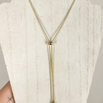 Natalie Wood - Drift Lariat Necklace - Gold-110 Jewelry & Hair-Natalie Wood-July & June Women's Fashion Boutique Located in San Antonio, Texas