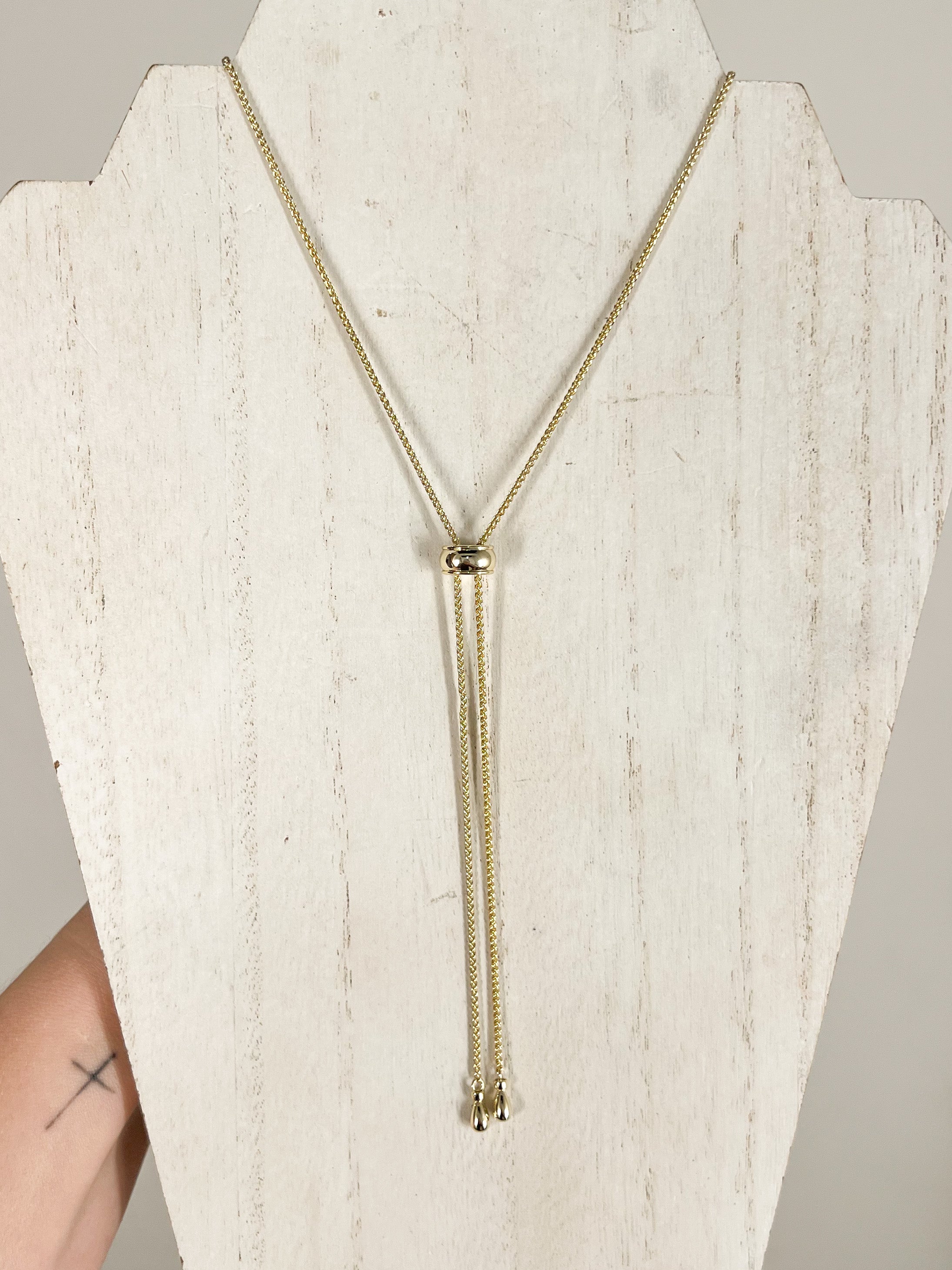 Natalie Wood - Drift Lariat Necklace - Gold-110 Jewelry & Hair-Natalie Wood-July & June Women's Fashion Boutique Located in San Antonio, Texas