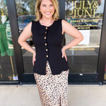 The Sophie Vest - Black-600 Outerwear-SKIES ARE BLUE-July & June Women's Fashion Boutique Located in San Antonio, Texas