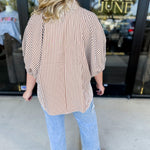 Floral Crochet Oversized Blouse - Carmel-200 Fashion Blouses-ENTRO-July & June Women's Fashion Boutique Located in San Antonio, Texas