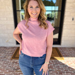 Soft Bloom Everyday Knit Top - Light Pink-230 Sweaters/Cardis-ENTRO-July & June Women's Fashion Boutique Located in San Antonio, Texas