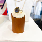 Easton Elle Labradorite Circle Ring-110 Jewelry & Hair-Easton Elle-July & June Women's Fashion Boutique Located in San Antonio, Texas