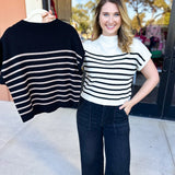 Pink Friday Doorbuster - Mock Neck Knit Sweater Top - Ivory - IN STORE-PINK FRIDAY DOORBUSTERS-BLU PEPPER-July & June Women's Fashion Boutique Located in San Antonio, Texas