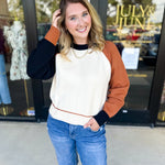 THML - Colorblock Sweater-230 Sweaters/Cardis-THML-July & June Women's Fashion Boutique Located in San Antonio, Texas