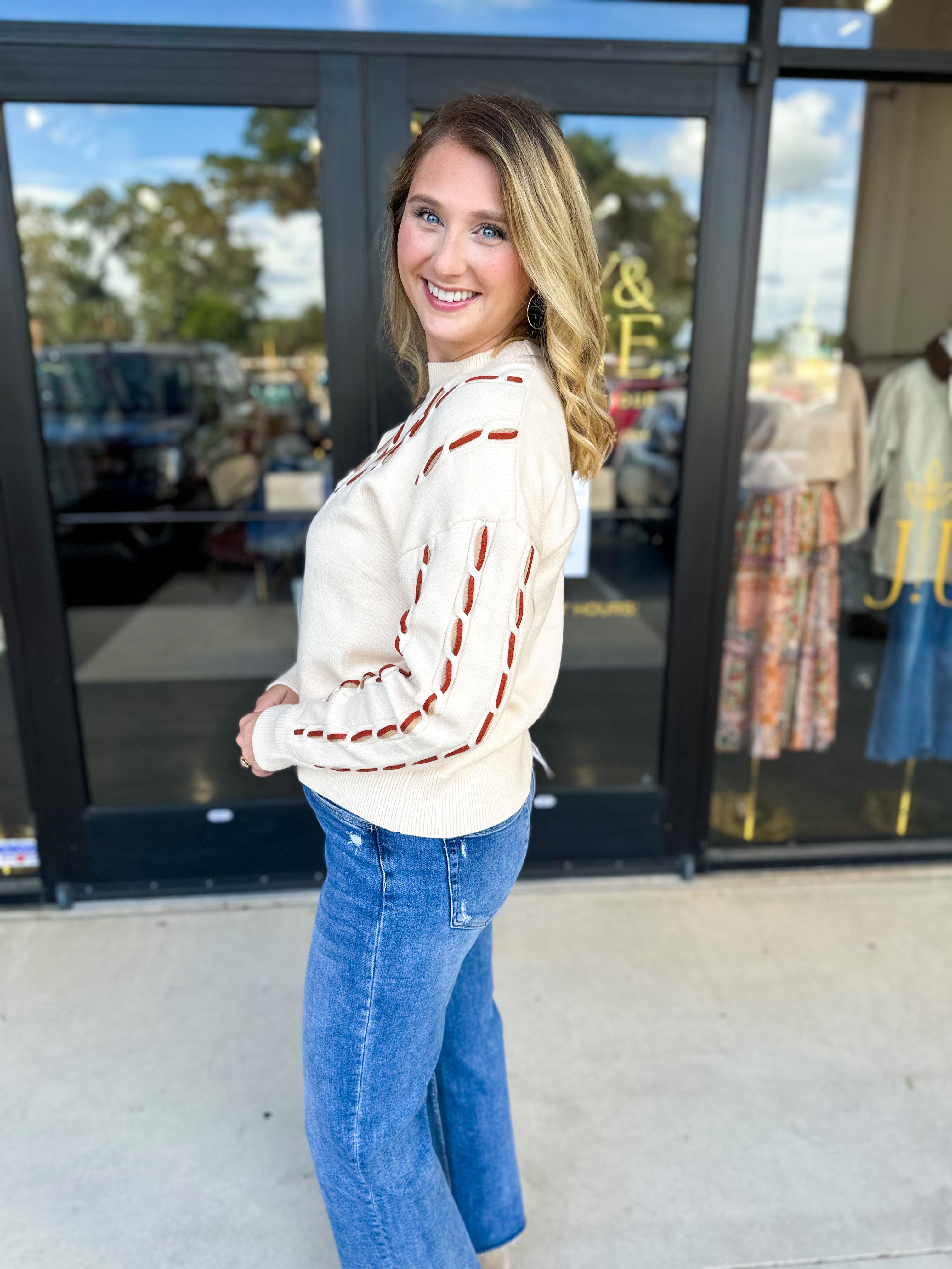 THML - Threaded Oat Sweater-230 Sweaters/Cardis-THML-July & June Women's Fashion Boutique Located in San Antonio, Texas
