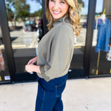 Softest Washed Olive Tee-210 Casual Blouses-FATE-July & June Women's Fashion Boutique Located in San Antonio, Texas