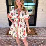 THML - The Elle Floral Mini Dress-510 Mini-THML-July & June Women's Fashion Boutique Located in San Antonio, Texas