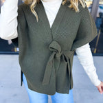 THML - Chic Knit Cardigan Wrap - Green-230 Sweaters/Cardis-THML-July & June Women's Fashion Boutique Located in San Antonio, Texas