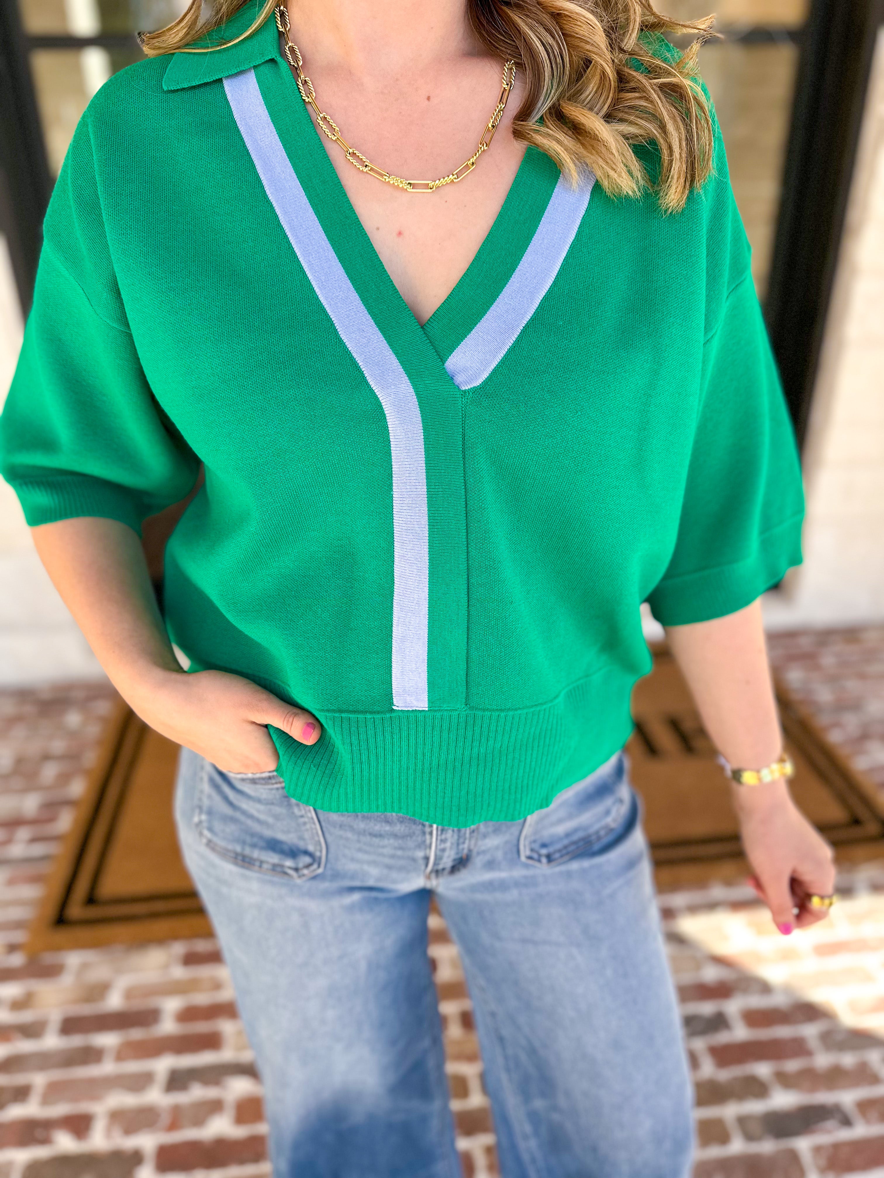 The Go-To Girl Sweater Top - Green-230 Sweaters/Cardis-ENTRO-July & June Women's Fashion Boutique Located in San Antonio, Texas