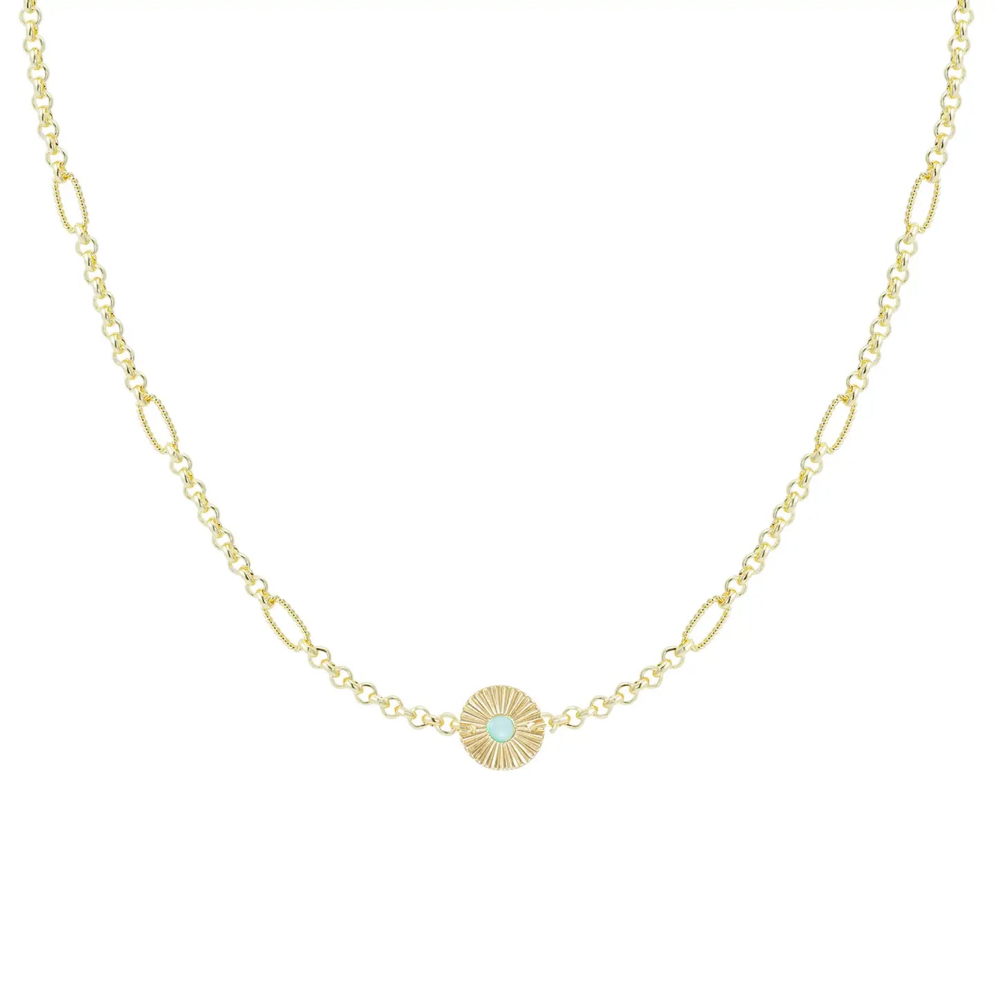 Natalie Wood - Solaris Gem Necklace in Aqua-110 Jewelry & Hair-Natalie Wood-July & June Women's Fashion Boutique Located in San Antonio, Texas