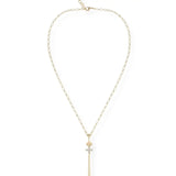 Natalie Wood - Legacy Cross Drop Necklace - Gold-110 Jewelry & Hair-Natalie Wood-July & June Women's Fashion Boutique Located in San Antonio, Texas