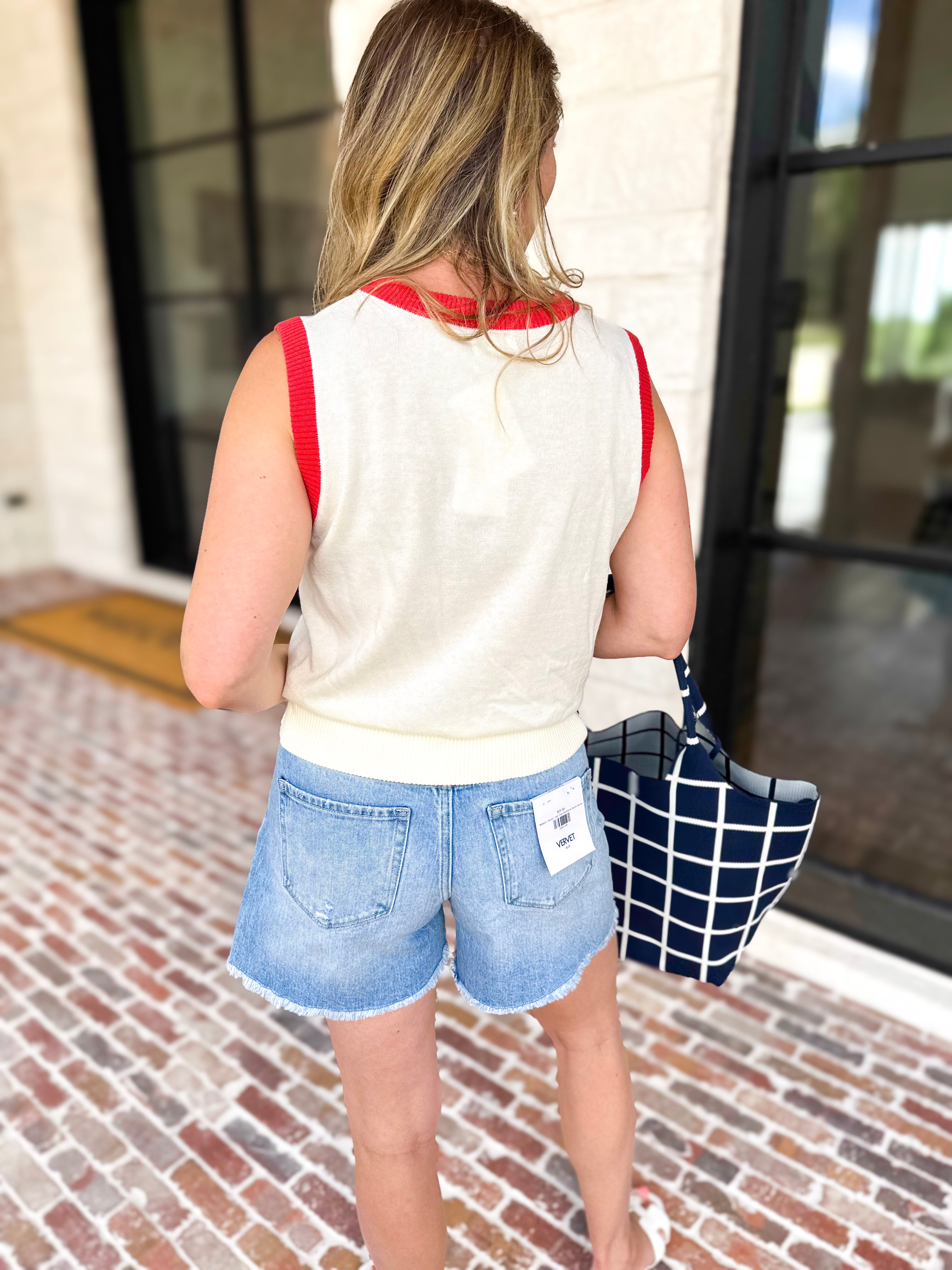 Lobster Knit Tank-230 Sweaters/Cardis-FATE-July & June Women's Fashion Boutique Located in San Antonio, Texas