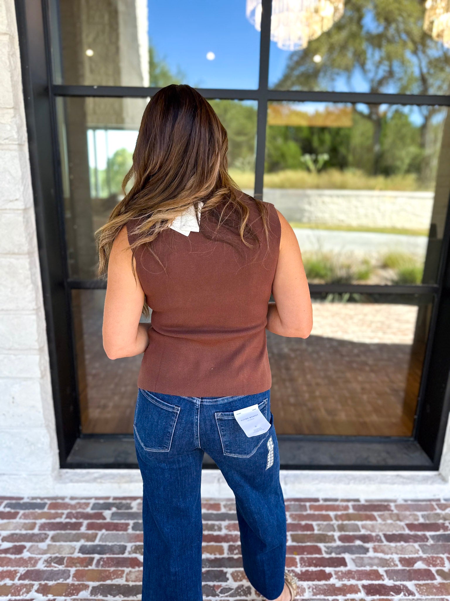 In Style Knit Vest - Espresso-200 Fashion Blouses-SKIES ARE BLUE-July & June Women's Fashion Boutique Located in San Antonio, Texas