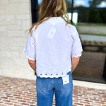 THML - Summertime Eyelet Blouse-200 Fashion Blouses-THML-July & June Women's Fashion Boutique Located in San Antonio, Texas