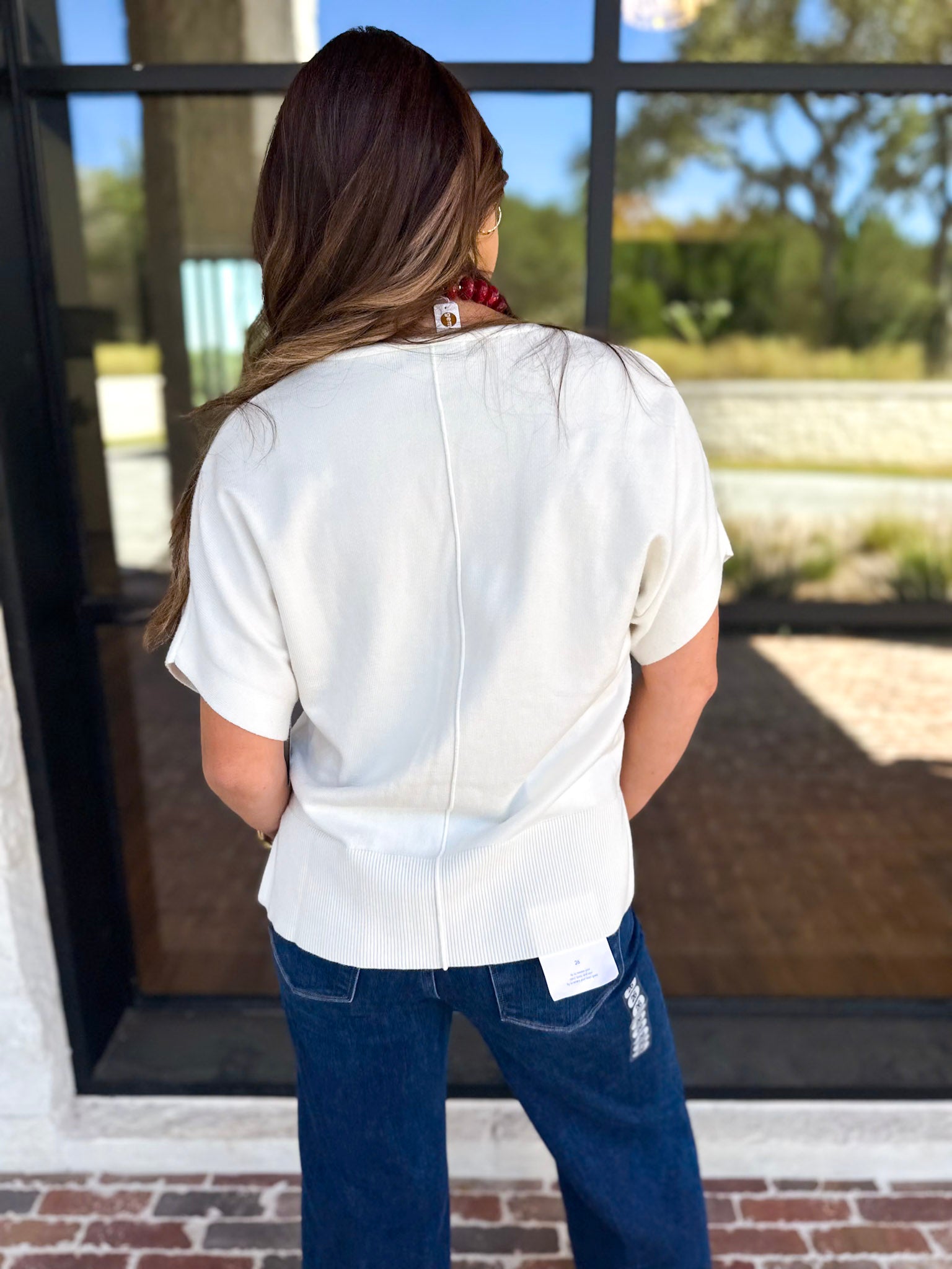 Liverpool - Simplicity Dolman Top - Whipped Cream-210 Casual Blouses-LIVERPOOL JEANS COMPANY-July & June Women's Fashion Boutique Located in San Antonio, Texas