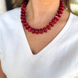 Holly Beaded Necklace - Maroon-130 Accessories-Gemelli-July & June Women's Fashion Boutique Located in San Antonio, Texas