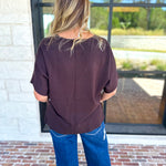 Liverpool - Simplicity Dolman Top - Java-210 Casual Blouses-LIVERPOOL JEANS COMPANY-July & June Women's Fashion Boutique Located in San Antonio, Texas
