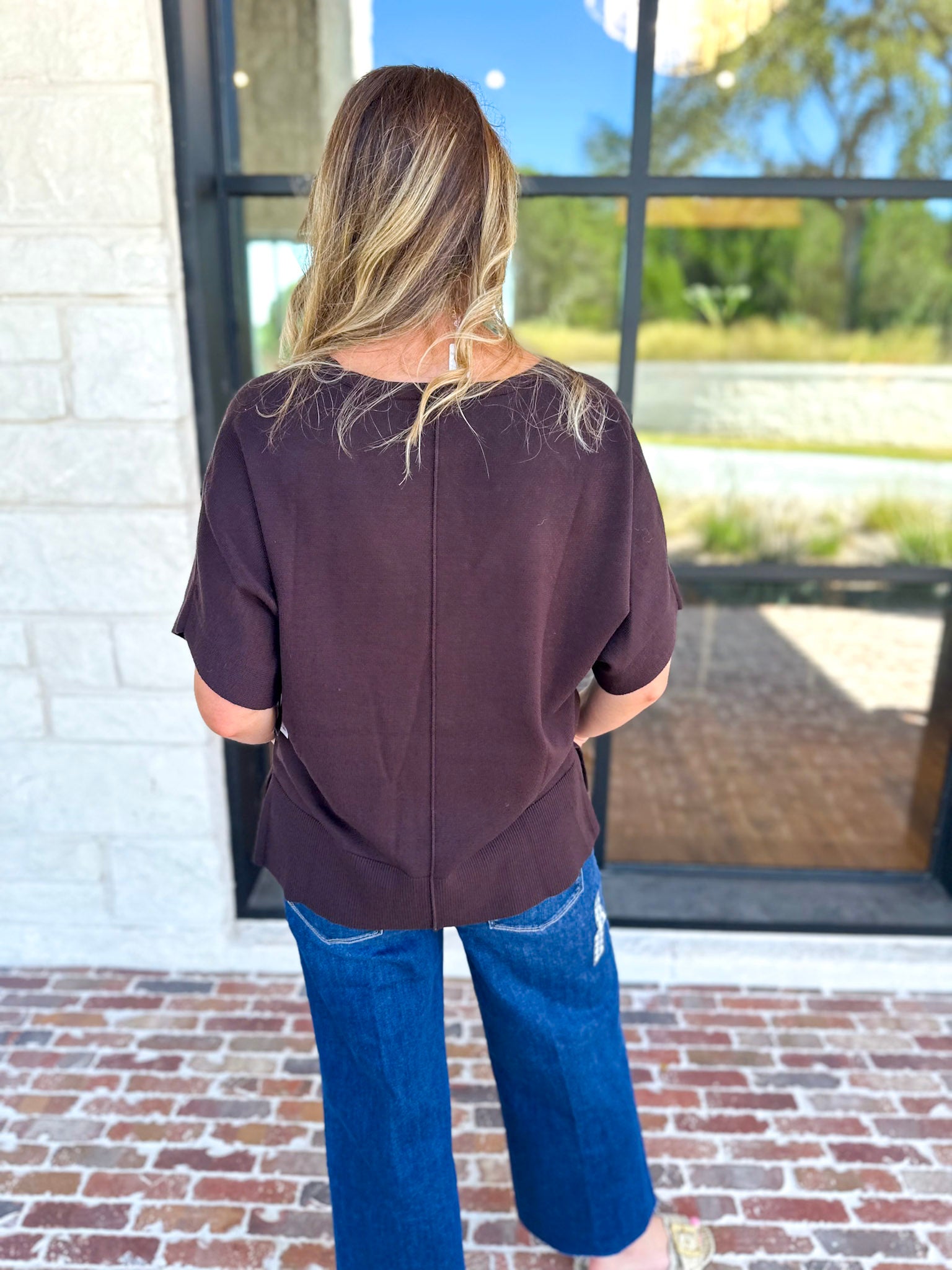 Liverpool - Simplicity Dolman Top - Java-210 Casual Blouses-LIVERPOOL JEANS COMPANY-July & June Women's Fashion Boutique Located in San Antonio, Texas