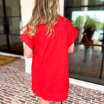 The Everyday Red Mini Dress-510 Mini-ENTRO-July & June Women's Fashion Boutique Located in San Antonio, Texas