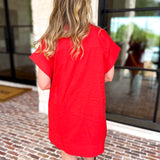 The Everyday Red Mini Dress-510 Mini-ENTRO-July & June Women's Fashion Boutique Located in San Antonio, Texas