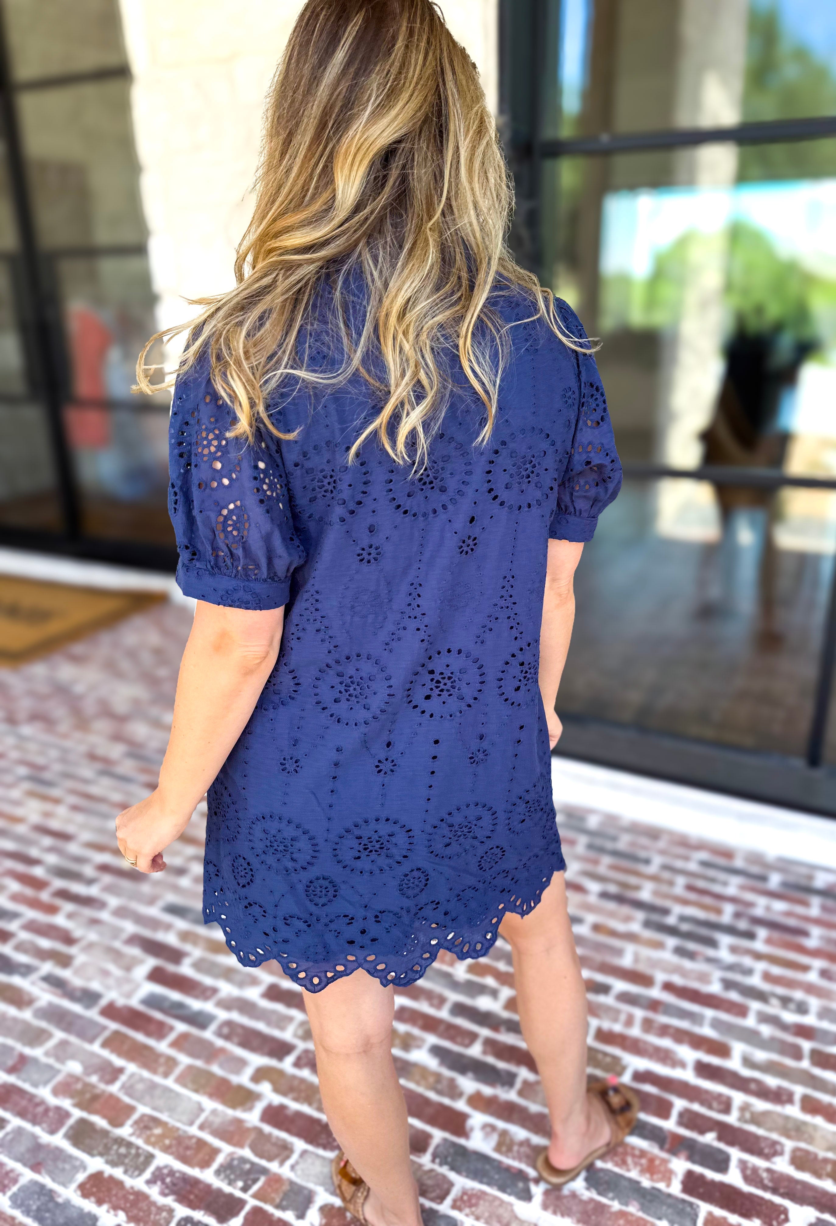 Seagrove Navy Mini Dress-510 Mini-JODIFL-July & June Women's Fashion Boutique Located in San Antonio, Texas