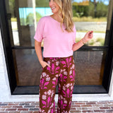 Textured Everyday Knit Top - Ballet Pink-230 Sweaters/Cardis-ALLIE ROSE-July & June Women's Fashion Boutique Located in San Antonio, Texas