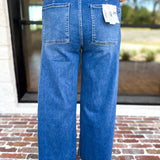 Vervet - High Rise Drawstring Wide Leg Comfy jeans-420 Denim-VEVERT BY FLYING MONKEY-July & June Women's Fashion Boutique Located in San Antonio, Texas