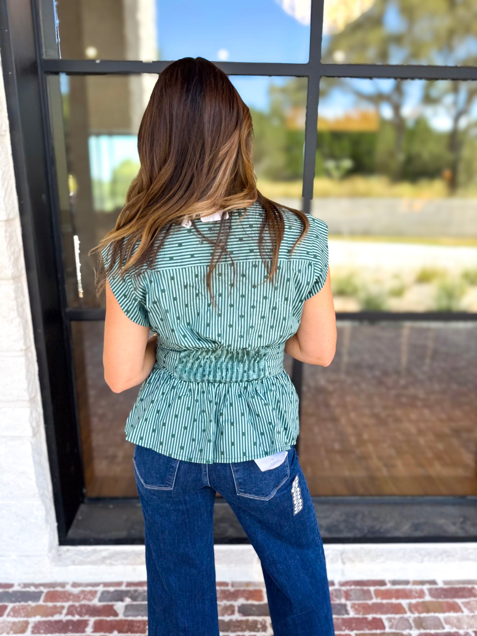 Girls Night Out Blouse - Teal-200 Fashion Blouses-ENTRO-July & June Women's Fashion Boutique Located in San Antonio, Texas