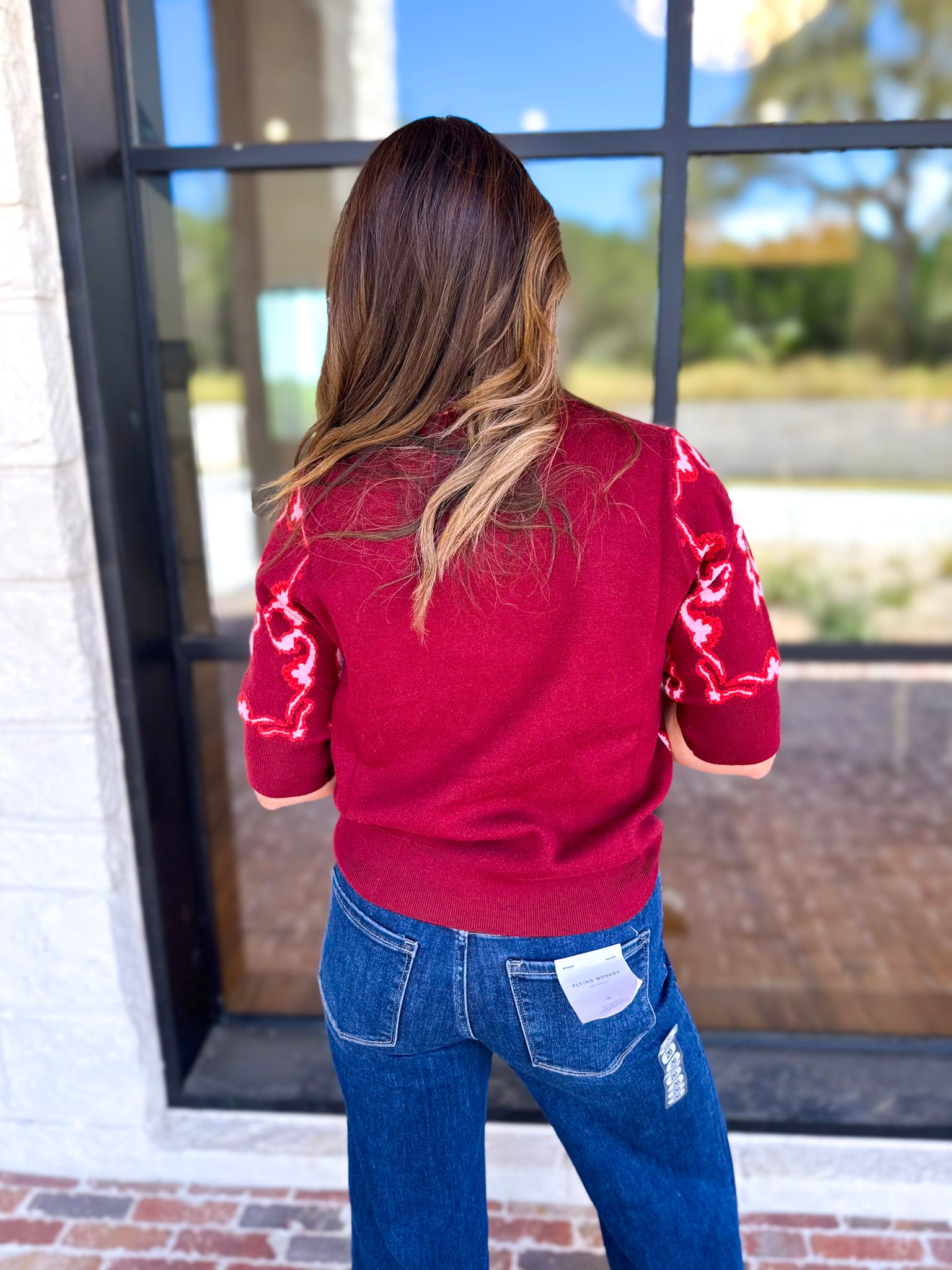 THML - Cherry On Top Sweater-230 Sweaters/Cardis-THML-July & June Women's Fashion Boutique Located in San Antonio, Texas