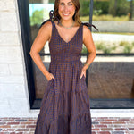 THML - Spotted Together Midi Dress-500 Midi-THML-July & June Women's Fashion Boutique Located in San Antonio, Texas
