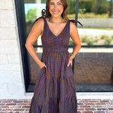 THML - Spotted Together Midi Dress-500 Midi-THML-July & June Women's Fashion Boutique Located in San Antonio, Texas