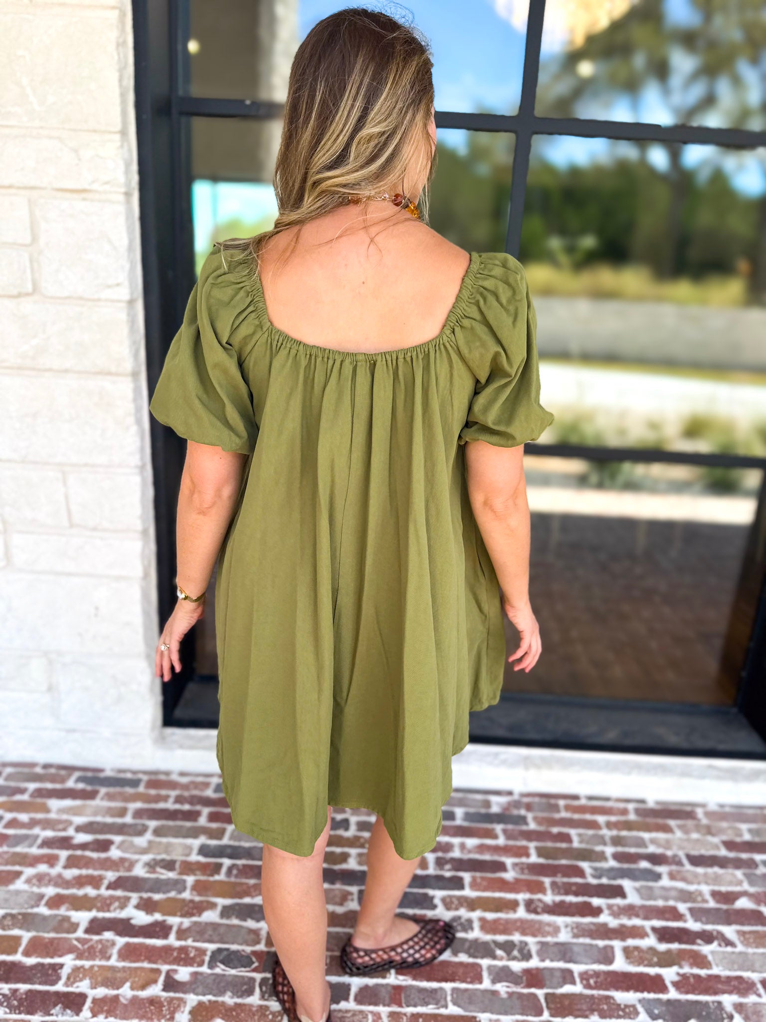 Matcha Babydoll Mini Dress-510 Mini-TCEC-July & June Women's Fashion Boutique Located in San Antonio, Texas