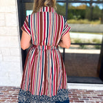 Simply Classic Stripe & Floral Midi Dress-500 Midi-TCEC-July & June Women's Fashion Boutique Located in San Antonio, Texas