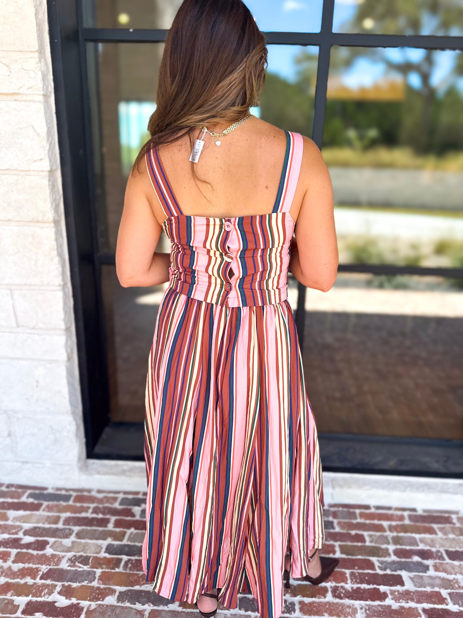 Sunset Evenings Striped Set-500 Midi-TCEC-July & June Women's Fashion Boutique Located in San Antonio, Texas
