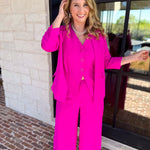 The It Girl Vest - Hot Pink-600 Outerwear-SKIES ARE BLUE-July & June Women's Fashion Boutique Located in San Antonio, Texas