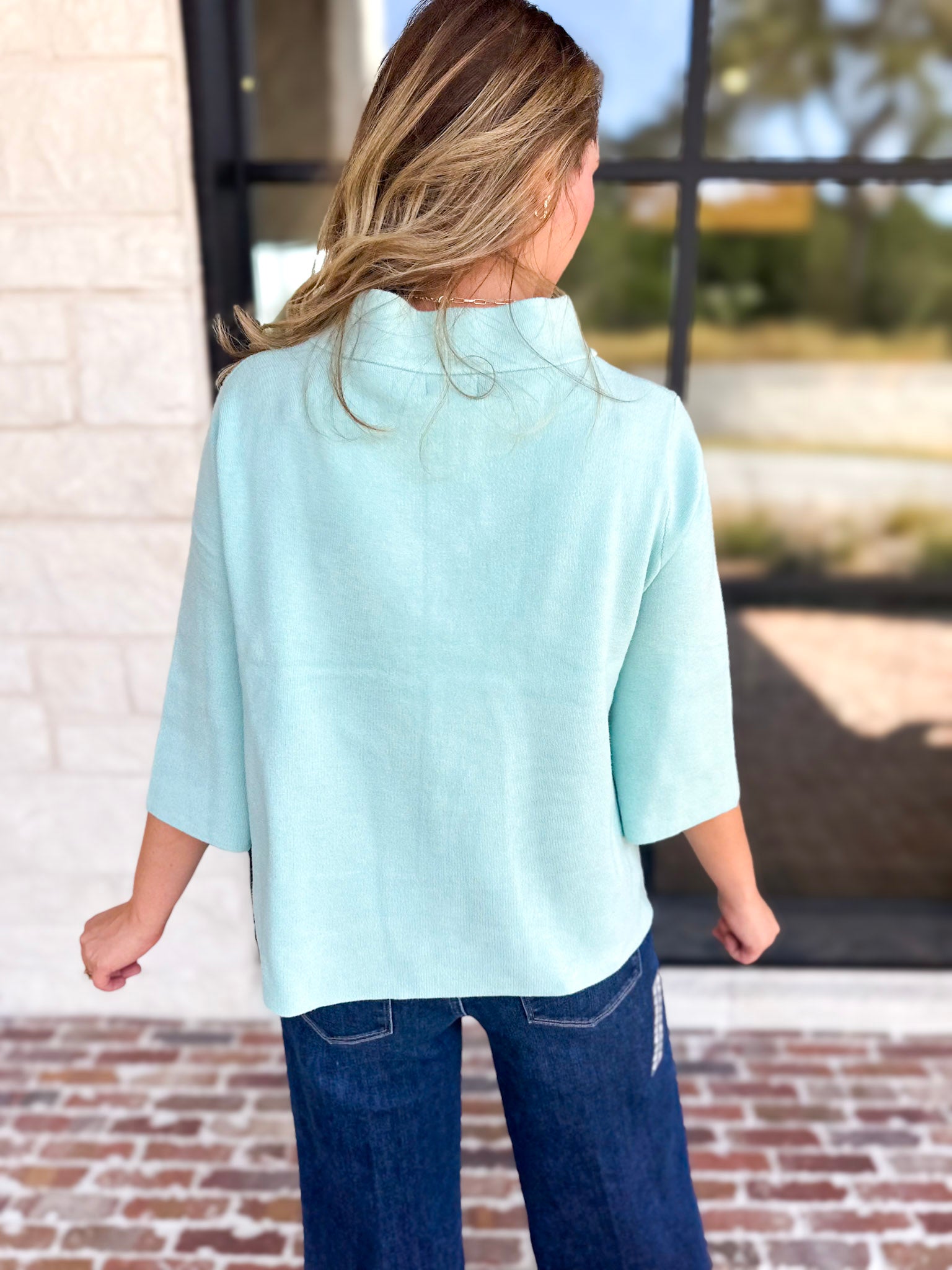 Fresh Start Mock Neck Sweater-230 Sweaters/Cardis-FATE-July & June Women's Fashion Boutique Located in San Antonio, Texas