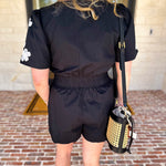 Girls Night Romper - Black-510 Mini-JODIFL-July & June Women's Fashion Boutique Located in San Antonio, Texas
