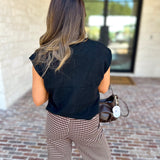 Short Sleeve Everyday Cardigan - Black-230 Sweaters/Cardis-DOUBLE ZERO-July & June Women's Fashion Boutique Located in San Antonio, Texas