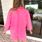 Comfy Collared Short Set - Pink-300 Athleisure/Lounge-JODIFL-July & June Women's Fashion Boutique Located in San Antonio, Texas