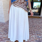 Closet Staple White Midi Skirt-410 Shorts/Skirts-STYLE USA-July & June Women's Fashion Boutique Located in San Antonio, Texas