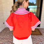 THML - Sunburst & Pink Blouse-200 Fashion Blouses-THML-July & June Women's Fashion Boutique Located in San Antonio, Texas