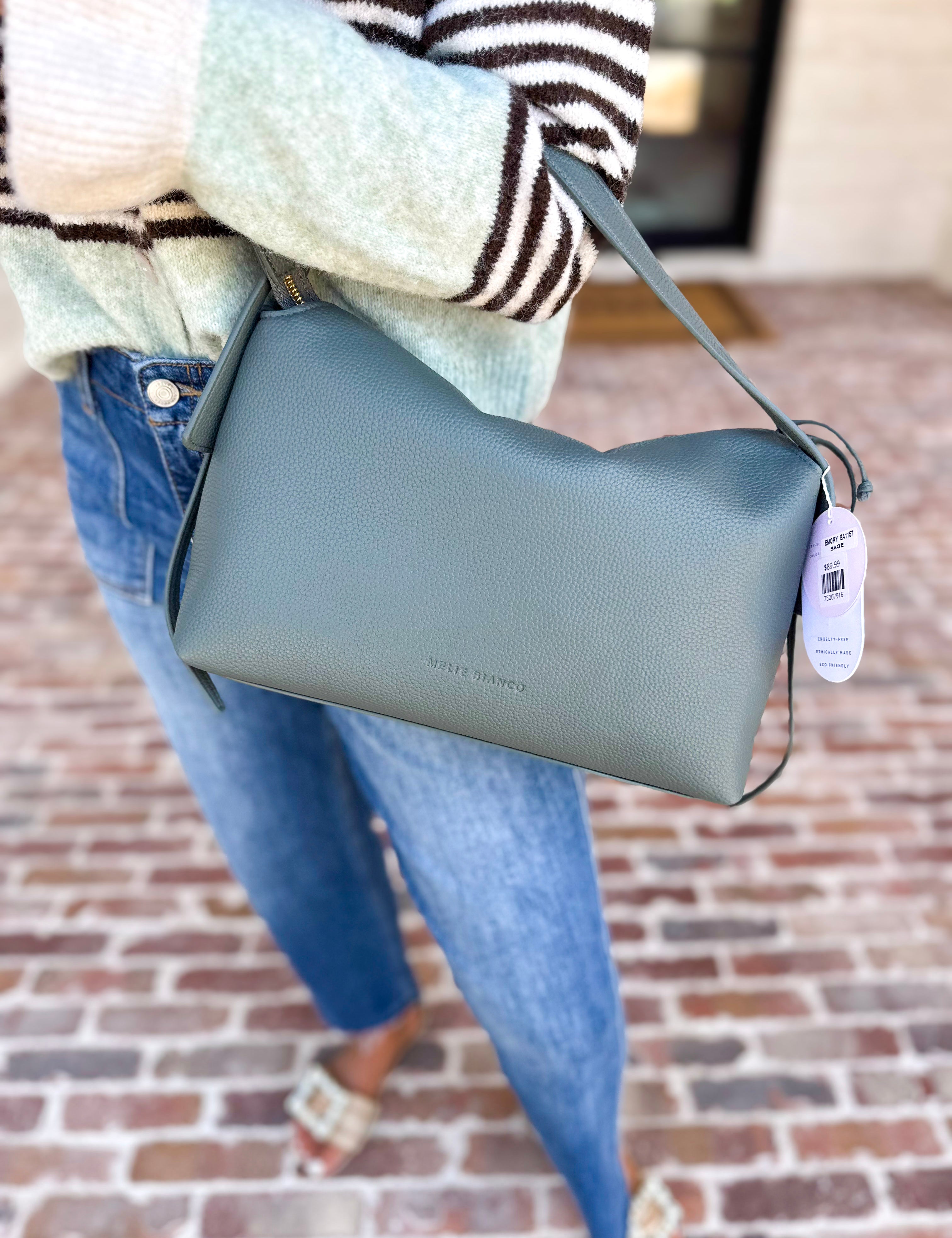 Emory Pebbled Top Handle Bag - Sage-130 Accessories-MELIE BIANCO-July & June Women's Fashion Boutique Located in San Antonio, Texas