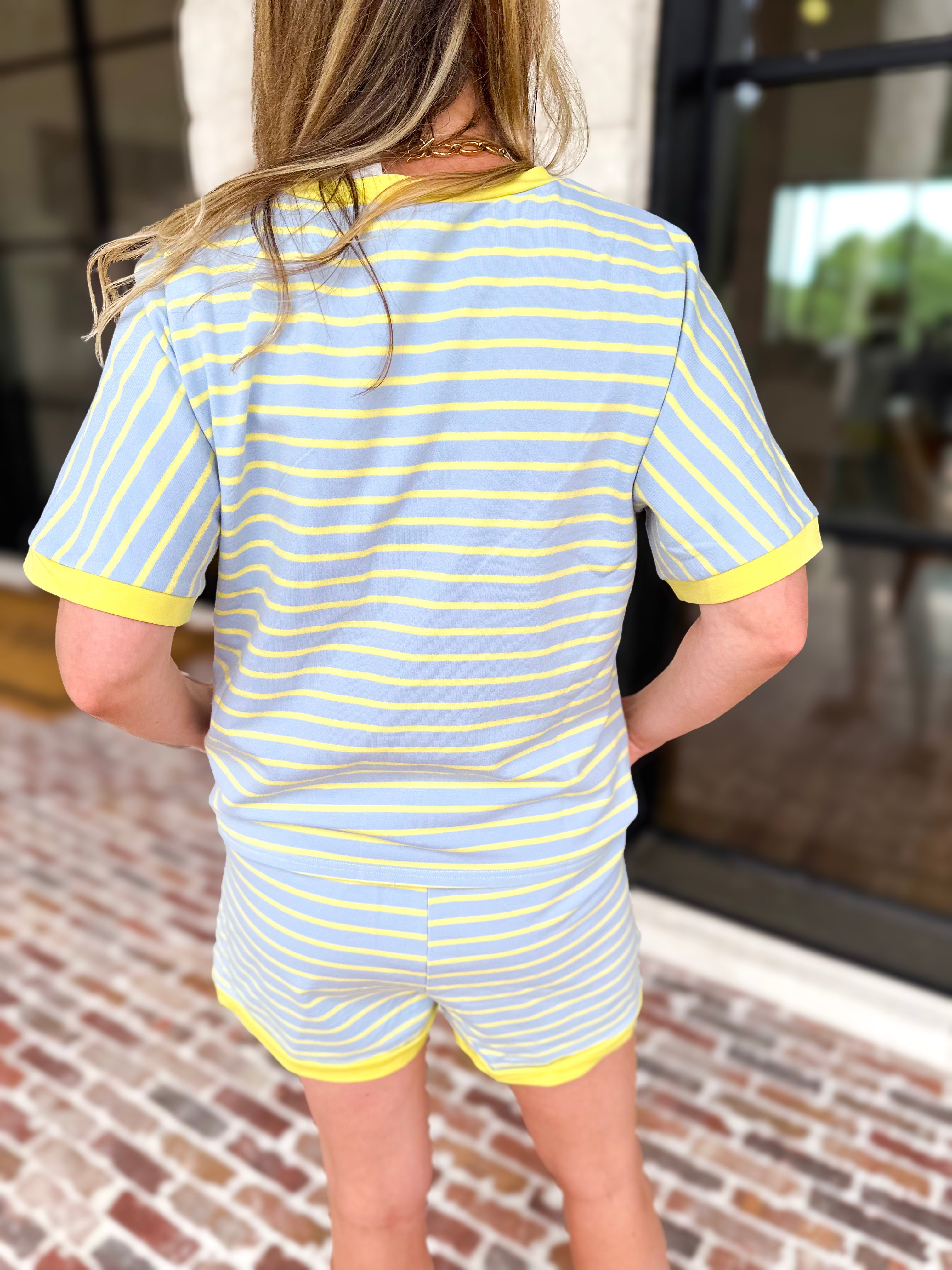 Lemon & Sky Blue Travel Set-300 Athleisure/Lounge-JODIFL-July & June Women's Fashion Boutique Located in San Antonio, Texas