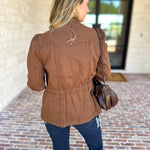 Liverpool - City Girl Puff Sleeve Trucker Jacket-600 Outerwear-LIVERPOOL JEANS COMPANY-July & June Women's Fashion Boutique Located in San Antonio, Texas